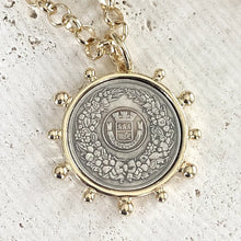 Load image into Gallery viewer, French Coin Rolo Chain  Necklace
