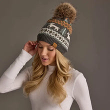 Load image into Gallery viewer, Deer Patterned Pom Hat
