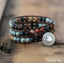 Load image into Gallery viewer, Natural "Love" Wrap Bracelet,
