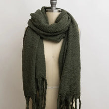 Load image into Gallery viewer, Cozy Knit Scarf W/Tassels
