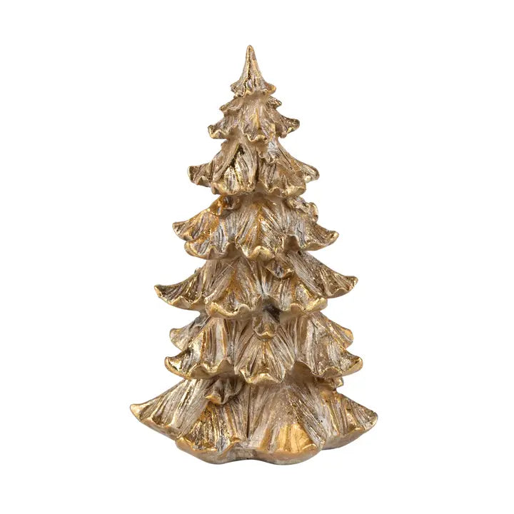 Antique Gold Finish  Fir Tree ,5in