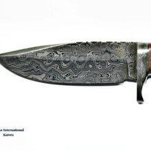 Load image into Gallery viewer, Damascus Camp/ Hunting Knife / Rose Wood Handle
