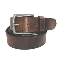 Load image into Gallery viewer, Leather Brown Belt W/ Vintage  Buckle
