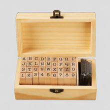 Load image into Gallery viewer, Wooden Alphabet &amp; Number Stamp Set
