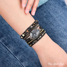 Load image into Gallery viewer, Blk Labradorite &amp; Picasso Jasper  Bracelet
