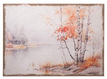 Load image into Gallery viewer, Autumn Landscape on Burlap Decor
