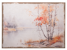 Load image into Gallery viewer, Autumn Landscape on Burlap Decor

