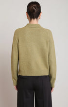 Load image into Gallery viewer, Knit Polo Cardigan ( Olive )
