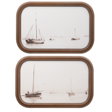 Load image into Gallery viewer, Framed Vintage Sailboat Wall Decor
