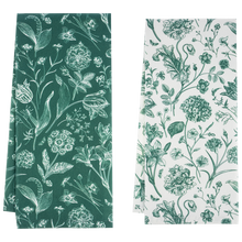 Load image into Gallery viewer, Green Botanical Tea Towel (Asst)
