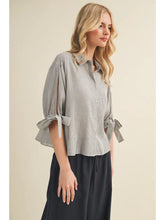 Load image into Gallery viewer, Voluminous Tie-Sleeve Top( Latte)
