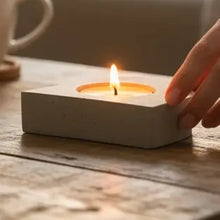 Load image into Gallery viewer, Heart Tea Light -Natural Stone
