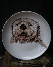 Load image into Gallery viewer, Stoneware Plate w/ Flora/Fauna
