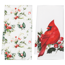 Load image into Gallery viewer, Cardinal &amp; Botanical Tea Towel
