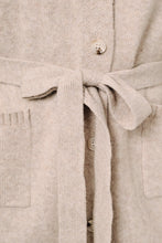 Load image into Gallery viewer, Belted Knit  Cardigan-Oatmeal
