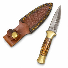 Load image into Gallery viewer, Damascus Steel Clip Point Knife-TKT-5
