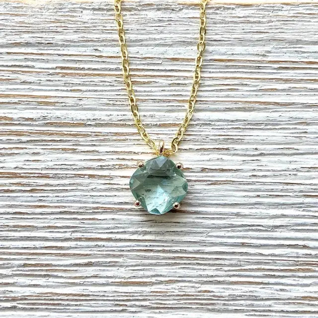 Aquamarine Crystal Necklace