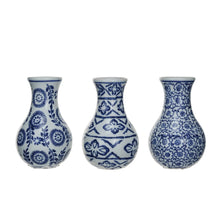 Load image into Gallery viewer, Blue/White Stoneware Vase
