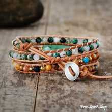 Load image into Gallery viewer, Green Jade &amp; Jasper Bracelet
