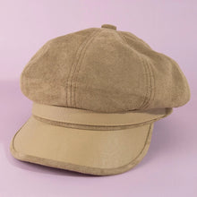 Load image into Gallery viewer, Leather Newsboys Cap

