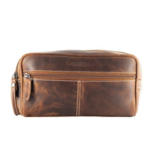 Load image into Gallery viewer, Leather Toiletry Bag -DK.BRN
