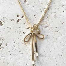 Load image into Gallery viewer, Ribbon Bow Charm Necklace
