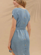 Load image into Gallery viewer, Belted  Cuff Sleeve Shirt Dress
