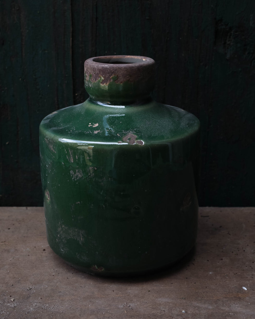 Bottle Vase Olive Green