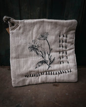 Load image into Gallery viewer, Hand-Embroidered Cotton Pot Holder
