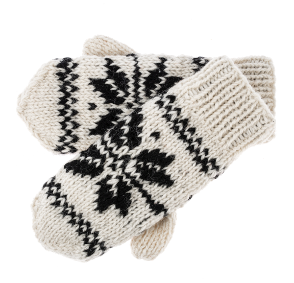 Knit Neutral Scandi Mittens
