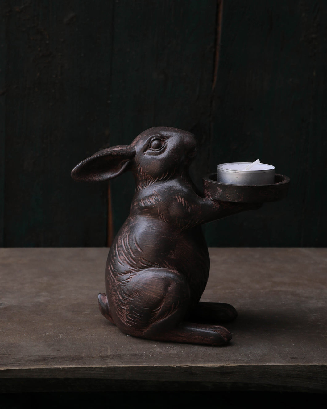 Rabbit With Tray - Candle Holder