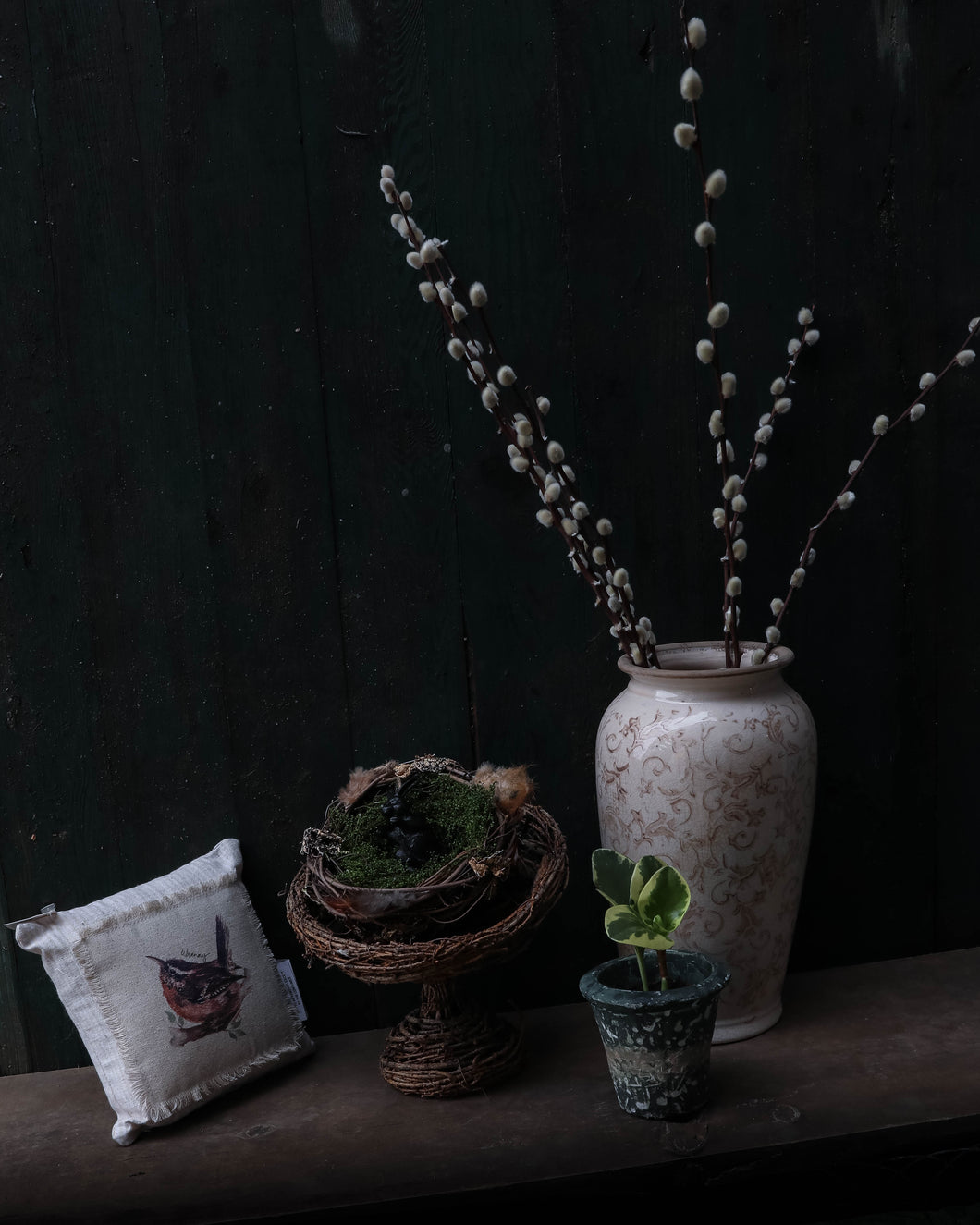 Ceramic Vase With Floral Design