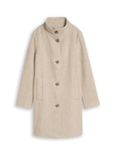 Load image into Gallery viewer, Nelia Stand Up Collar Coat (Beige)
