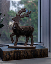 Load image into Gallery viewer, MDF/Faux Fur Standing Reindeer
