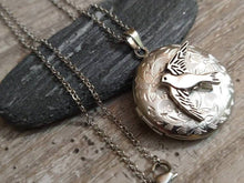 Load image into Gallery viewer, Silver Bird Locket Necklace
