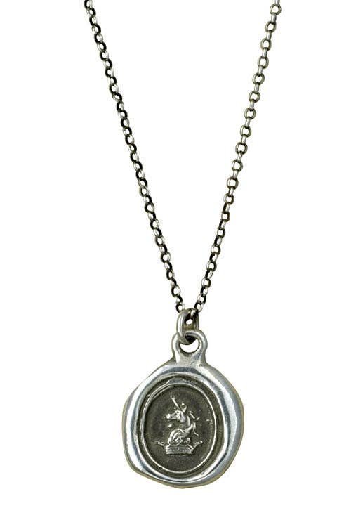 Unicorn and Crown Wax Seal Necklace
